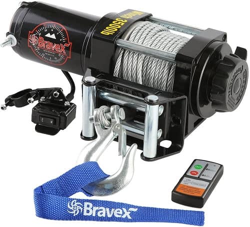 Bravex Electric 12V 3500lb Single Line Waterproof Winch