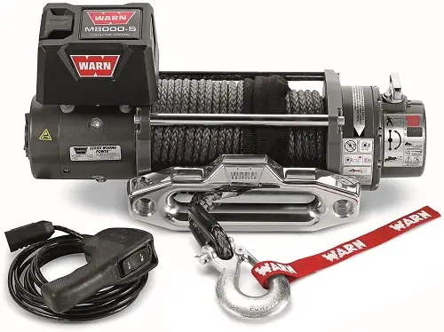 WARN 87800 M8000-S Series Electric 12V Winch with Synthetic Rope