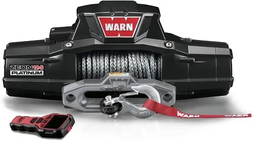 WARN 95960 ZEON 12-S Platinum 12V Electric Winch with Spydura Pro Synthetic Cable Rope