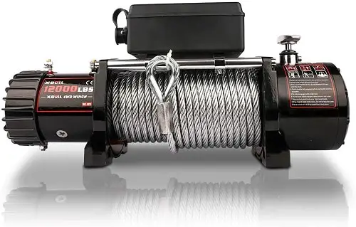 X-BULL 12V Steel Cable Electric Winch 12000 lb Load Capacity