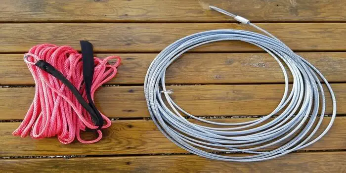 synthetic winch rope vs steel winch cable